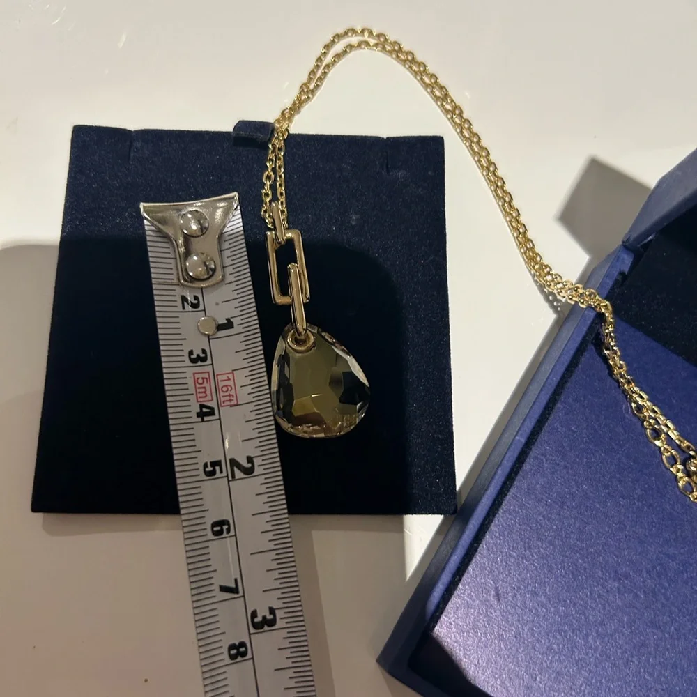 Swarovski Gold-Tone Teardrop Necklace - Picture 6 of 6